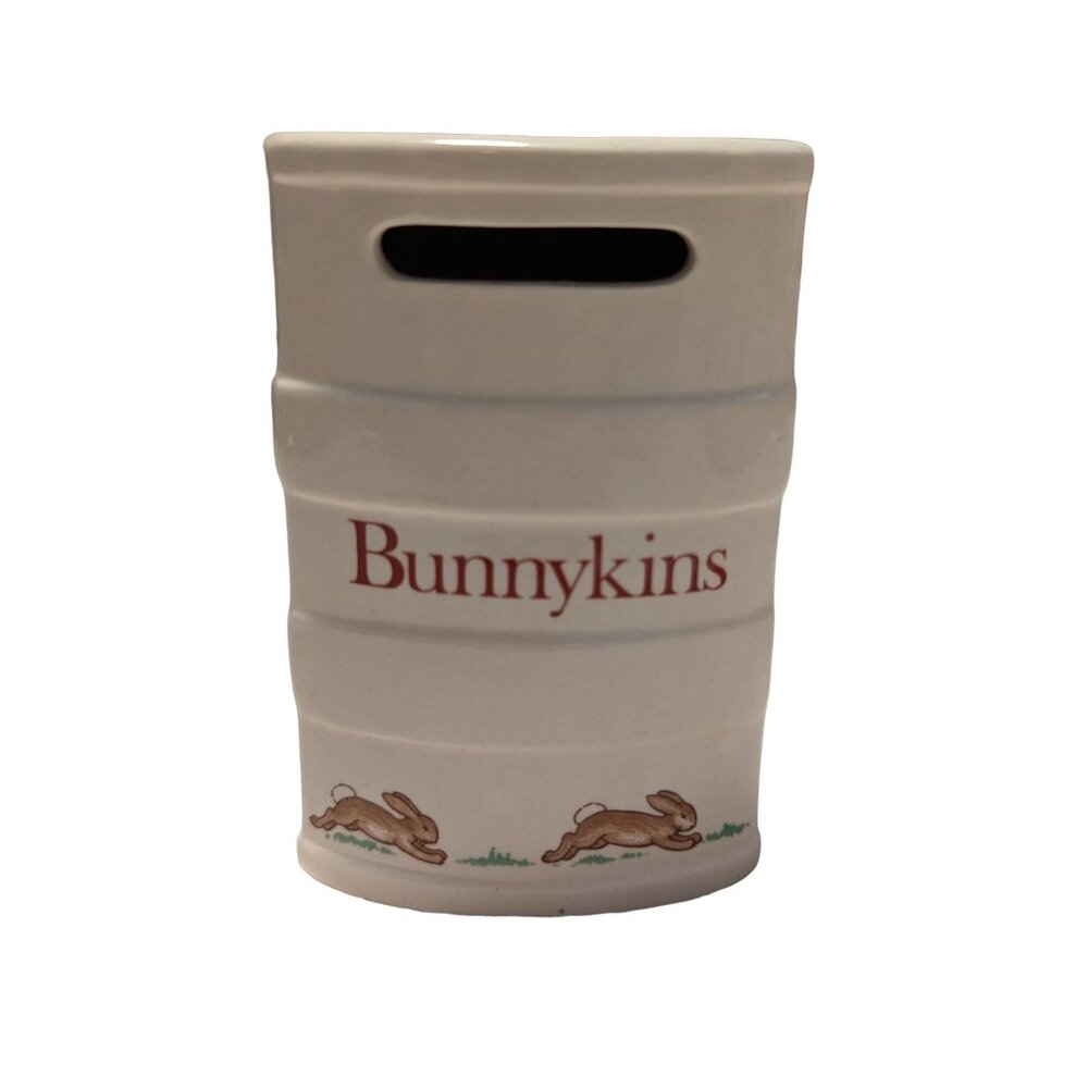 Vintage Bunnykins Ceramic Money Bank With Adorable Rabbit Illustrations